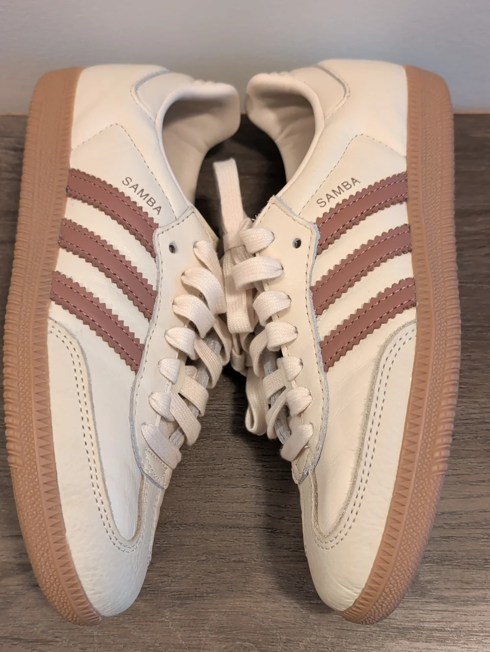 adidas Samba Women's Sneakers in Cream and Dusty Pink